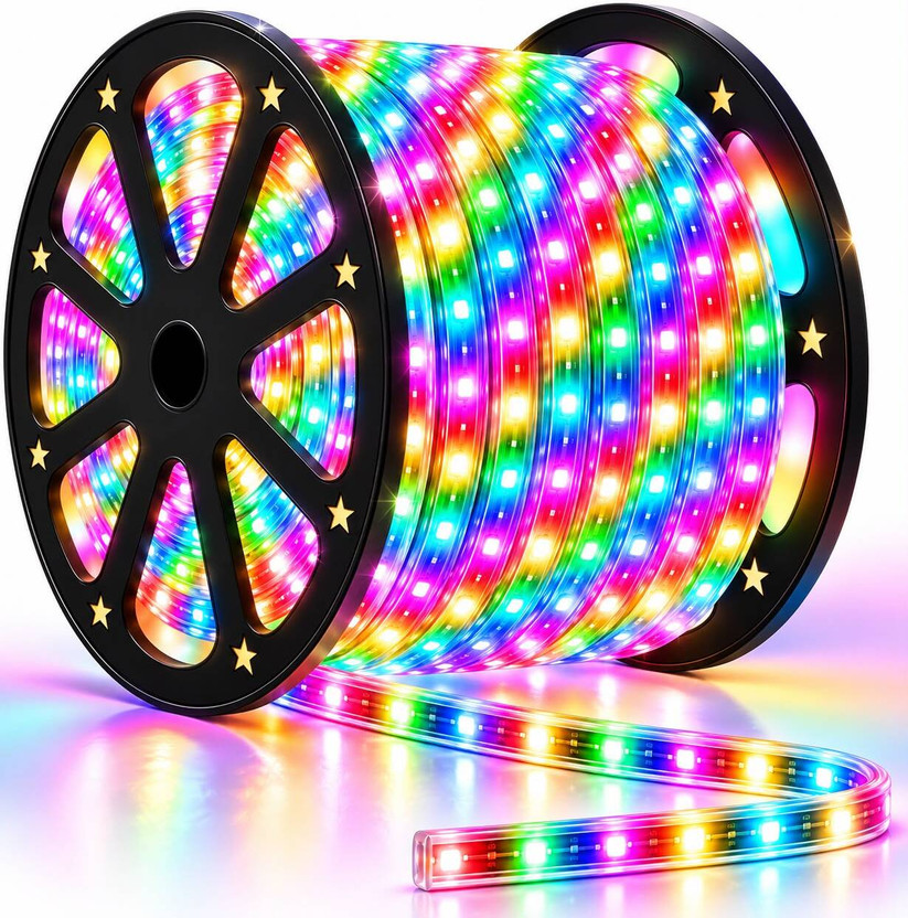 Longitude 1200 LEDs 10 m Multicolor Steady Strip Rice Lights(Pack of 1)