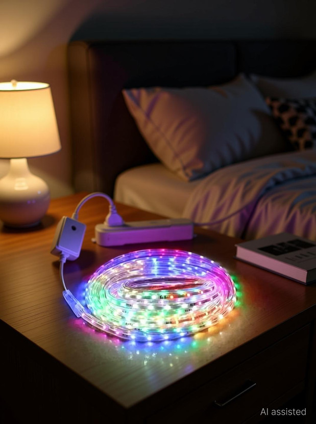 Peafowl Wholesale 1200 LEDs 10 m Multicolor Steady Strip Rice Lights(Pack of 1)