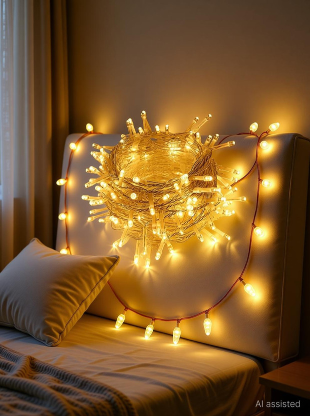 Big Deeper 40 LEDs 11 m Yellow Steady String Rice Lights(Pack of 1)