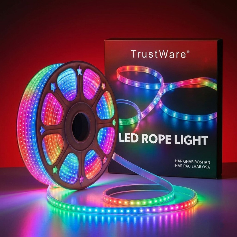 Trust Ware 480 LEDs 10 m Multicolor Flickering String Rice Lights(Pack of 1)
