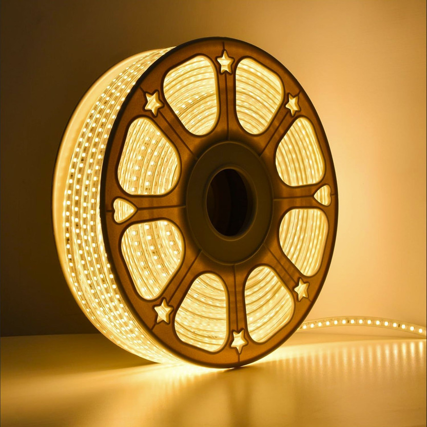 MPROW 1200 LEDs 10 m Yellow Steady String Rice Lights(Pack of 1)