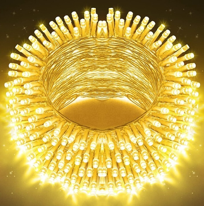 MPROW 200 LEDs 40 m Yellow Steady String Rice Lights(Pack of 1)