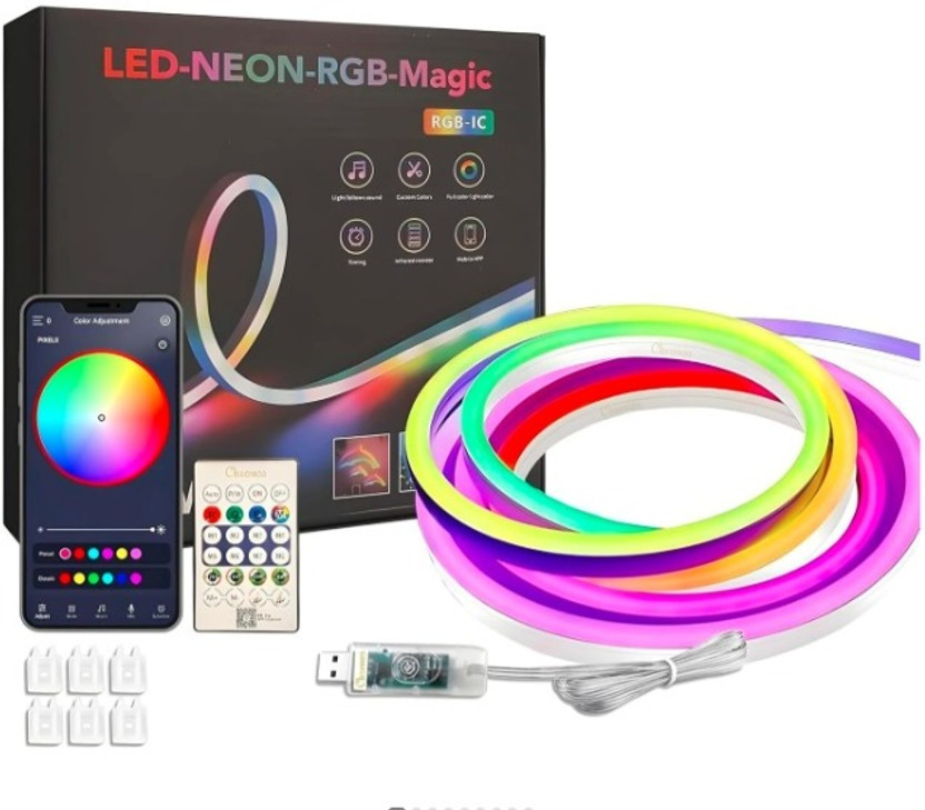 Refulgix 500 LEDs 5 m Multicolor Color Changing, Flickering, Steady Strip Rice Lights(Pack of 1)