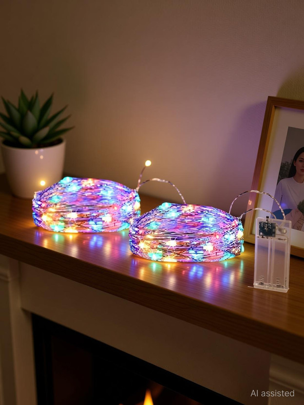 xenith 30 LEDs 3 m Multicolor Steady String Rice Lights(Pack of 2)