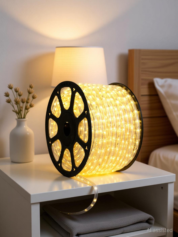 Peafowl Wholesale 1800 LEDs 15.24 m Yellow Steady Strip Rice Lights(Pack of 1)