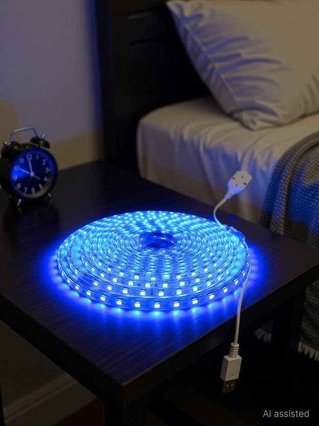 Volt Vision 1200 LEDs 5 m Blue Steady Strip Rice Lights(Pack of 1)