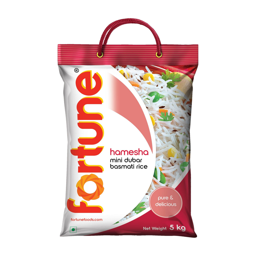 FORTUNE Hamesha Mini Dubar Basmati Rice (Broken Grain, Steam)(5 kg)