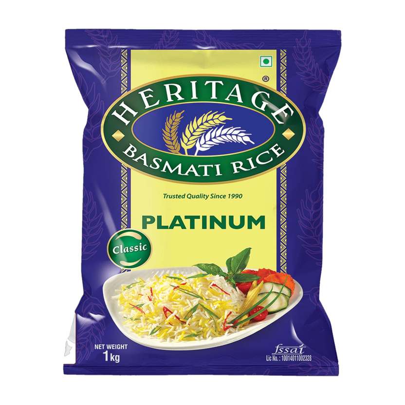 Heritage Platinum Basmati Rice (Long Grain)(1 kg)