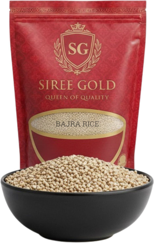 Siree Gold Premium Bajra Rice | Fresh & Pure Pearl Millet Rice | Rich in Fiber & Protein Yellow Raw Rice (Small Grain, Raw)(1 kg)