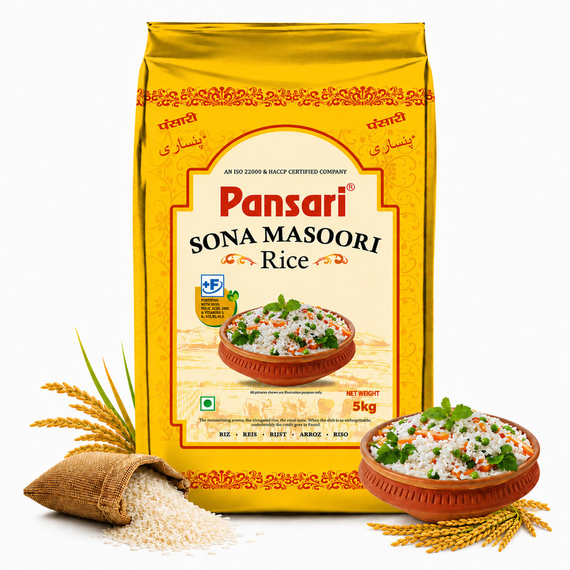 Pansari Sona Masoori Rice (Small Grain)(5 kg)