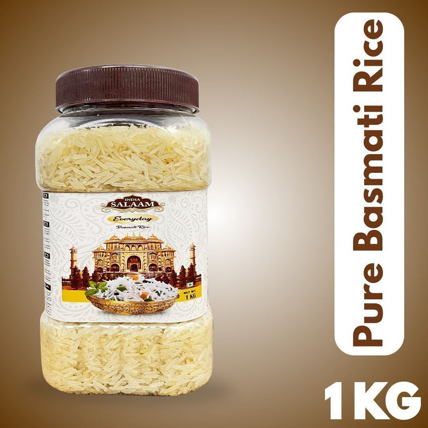 India Salaam Everyday Basmati Rice Jar 1 Kg Basmati Rice (Long Grain, Raw)(1 kg)