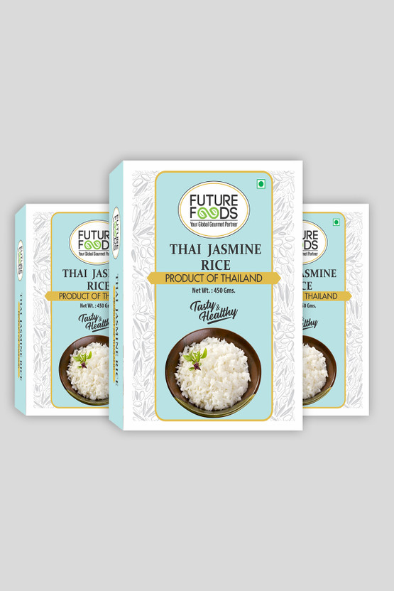 Future Foods Thai Jasmine Rice, Thai Cuisine, Long grain, Pack of 3, 450 grams * 3 Jasmine Rice (Long Grain, Raw)(1.35 kg)