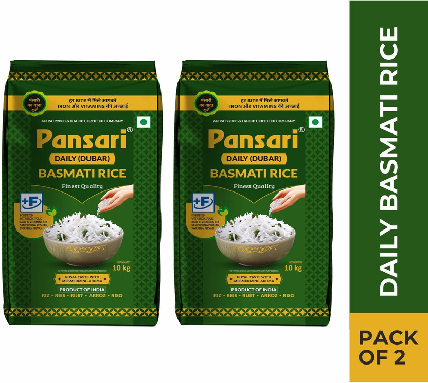 Pansari Daily (Dubar) Finest Quality Basmati Rice (Medium Grain)(20 kg)