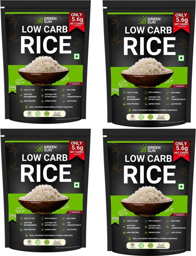 GREEN SUN Low Carb | Keto | Healthy Food| Super Food|Diet Food Plain Rice (Small Grain)(1 kg)