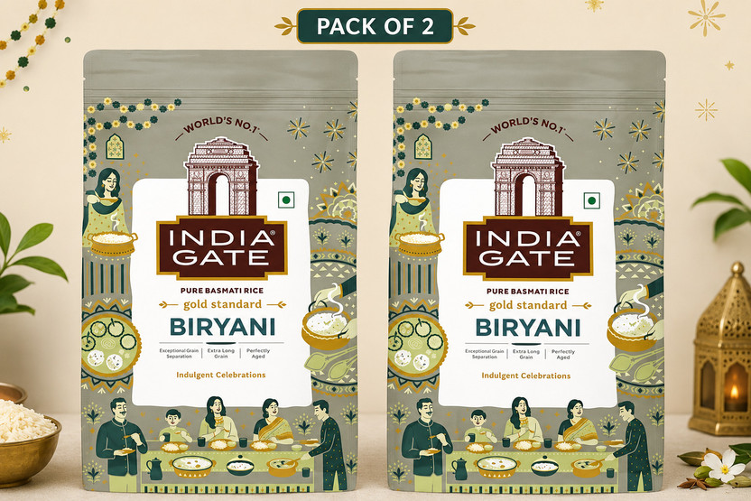 INDIA GATE Biryani Gold Standard Basmati Rice-2KG Basmati Rice (Long Grain, Raw)(2 kg)