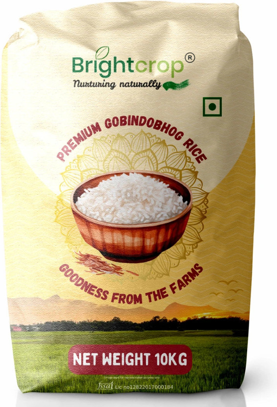 organics food market Gobindobhog Rice (10 Kg Pack) Gobindobhog Rice (Medium Grain, Polished)(10 kg)