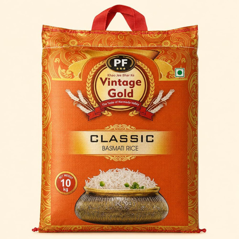 Vintage Gold Classic Basmati Dubar Rice 10kg | For Everyday Consumption Basmati Rice (Broken Grain)(10 kg)