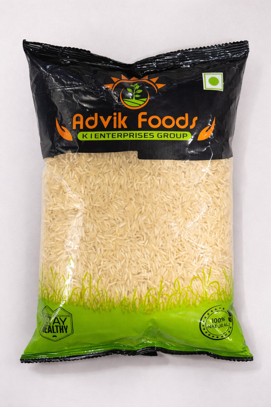 advik foods Premium Long Grain Basmati Rice Natural & Aromatic Rice Basmati Rice (Long Grain, Raw)(1 kg)