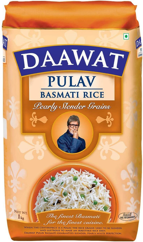 Daawat Pulav Basmati Rice (Medium Grain, Raw)(1 kg)