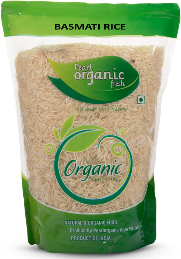 Pearl Pearl Organic Fresh Organic Basmati Rice | Long Grain | Aromatic | Chemical Free Brown Basmati Rice (Long Grain, Unpolished)(1 kg) - Flipkart Deal