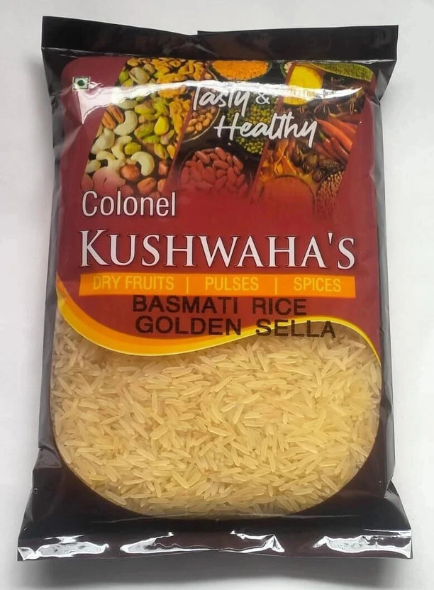 Colonel KUSHWAHA'S Basmati Golden Sella Rice Yellow Basmati Rice (Long Grain, Raw)(5 kg)