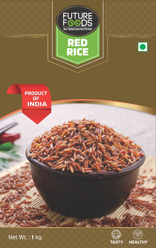Future Foods Pack of Red Rice 1 kg & Thai Jasmine Rice 1 kg Red Jasmine Rice (Long Grain, Raw)(1 kg)