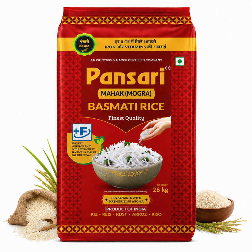 Pansari Mahak (Mogra) Basmati Rice (Mini Broken Grain)(26 kg)