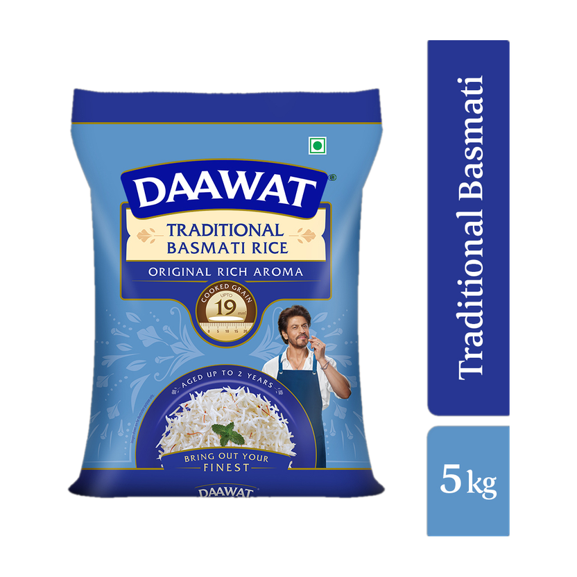 Daawat Traditional Basmati Rice (Long Grain)(5 kg)