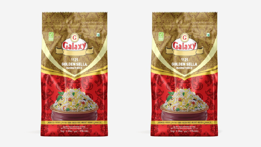 GALAXY 1121 Golden Sella Aromatic Authentic Aged Biryani Rice 1 KG Pack of 2 Basmati Rice (Long Grain)(2 kg)