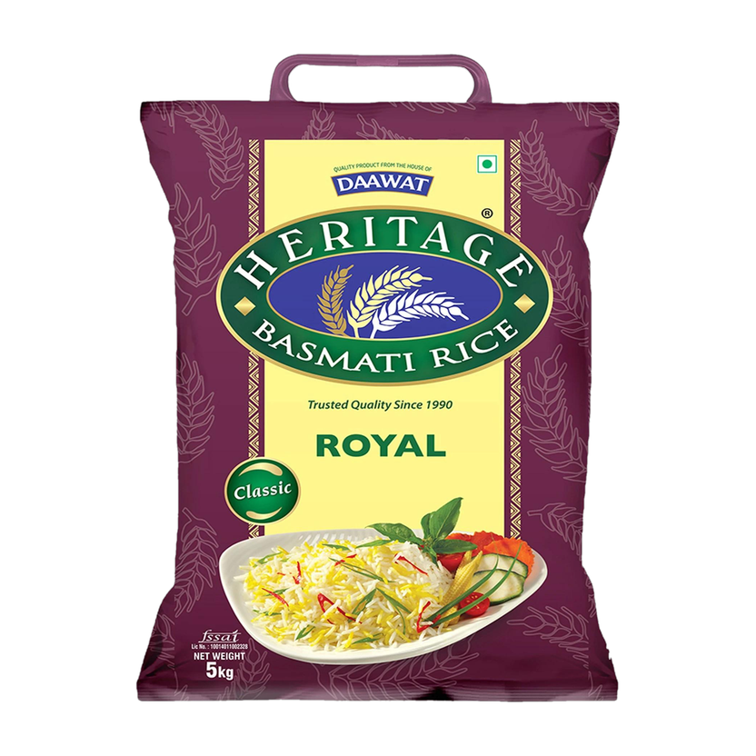 Heritage Royal Basmati Rice (Long Grain)(5 kg)