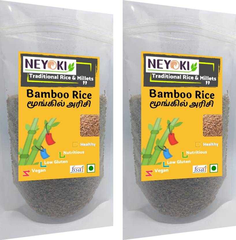 NEYOKI Bamboo Rice 1kg / Moongil Rice / mulayari Arisi / Brown Bamboo