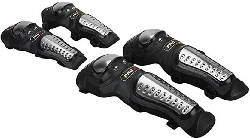 YASH ENTERPRISE Knee Guard, Elbow Guard Free Black Knee Guard, Elbow Guard, Shin Guard Free Black(Pack of 4)