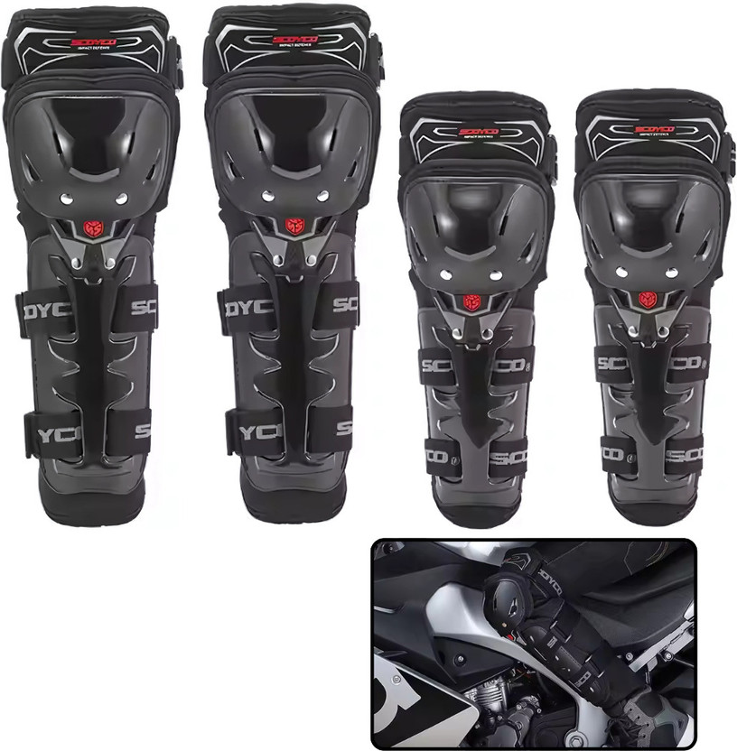 AutoPowerz Knee & Elbow Protective Guard Knee Guard, Elbow Guard Free Black(Pack of 4)