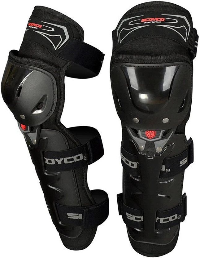 SCOYCO K11 Adjustable Knee and Shin Guards Protection Guard Knee Guard Free Black(Pack of 4)