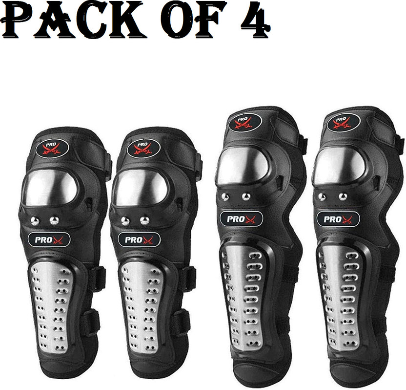 SRPHERE Knee Guard, Elbow Guard Free Black(Pack of 4)