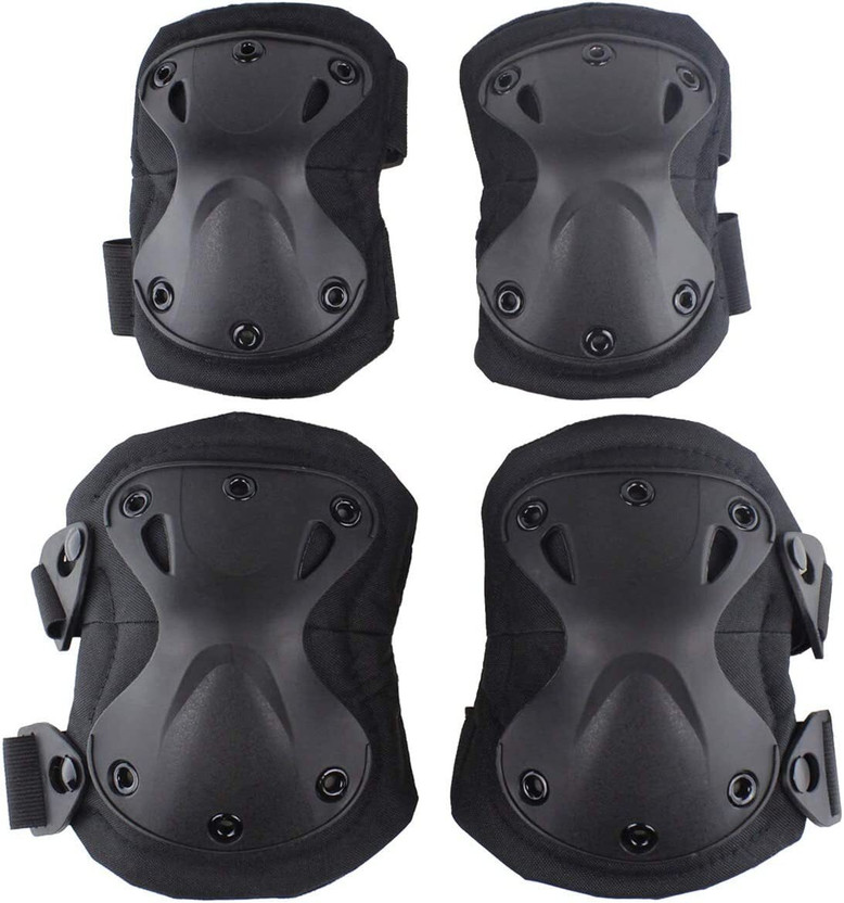 ZIGLY Knee Guard, Elbow Guard Free Black(Pack of 4)