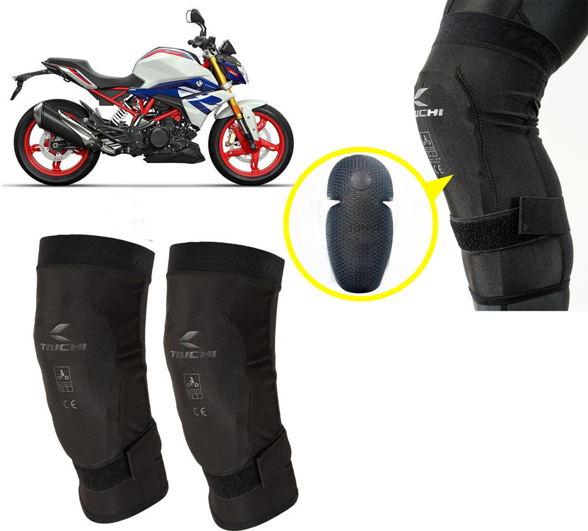 AUTO PEARL Protective Knee Sleeve 2nd Skin Black Arti-Lage Foam Pads for G 310 R Elbow Guard, Knee Guard, Shin Guard Free Black(Pack of 2)
