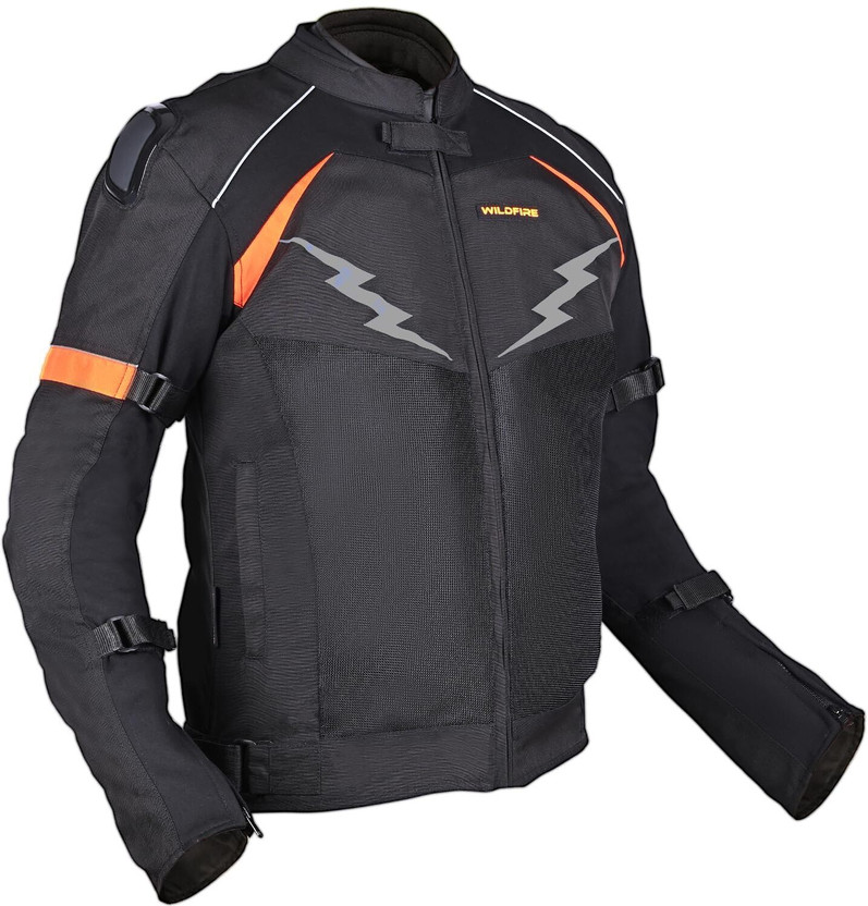 ALLEXTREME WILDFIRE-NG/O-2XL Riding Protective Jacket(Black, Orange, XXL)