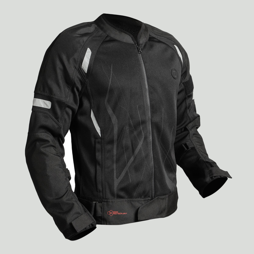 Royal Enfield Streetwind Eco V2 Sustainable Ridng Jacket | CE Level 2 Shoulder & Elbow Armors Riding Protective Jacket(Black, M)