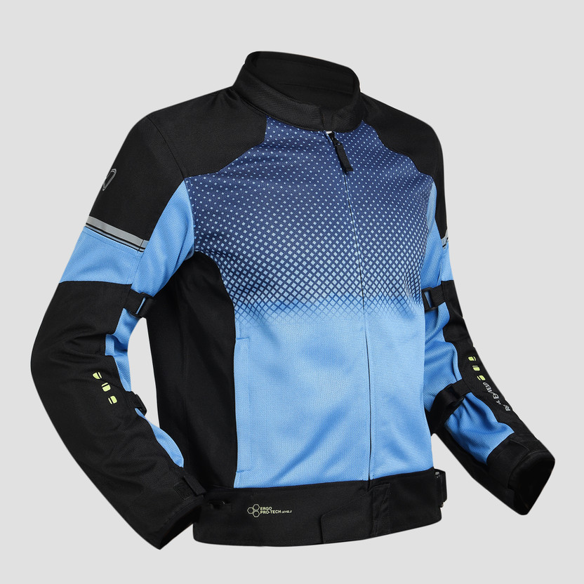 Royal Enfield High Street Eco Urban Riding Jacket | Shoulder, Elbow, Chest and Back Armours Riding Protective Jacket(Blue, M)