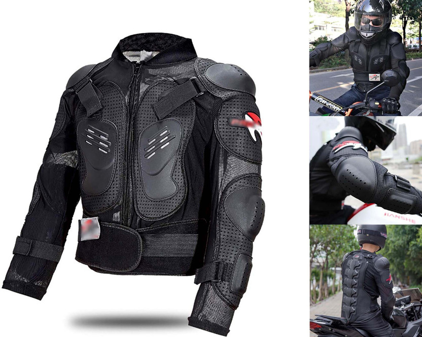 AUTO PEARL Motorcycle Protective Jacket, Sport Motocross Armor Protector Jacket for Men Riding Protective Jacket(Black, L)