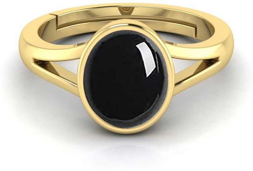 Pranjal Gems Natural 12.25 Ratti Hakik Agate Gemstone Ring Brass Agate Rhodium Plated Ring