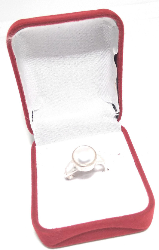 Astrosale Real Pearl ( Adjustable ) Ring in Silver for Relax/Fresh Your Mind and Remove Your All Type of Tension and Increasing Wealth and Prosperity Silver Pearl Ring