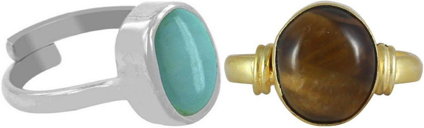 YADAV ER Unique & Effective Original Turquoise / Firoza Stone Ring for Men&Women Brass Ring