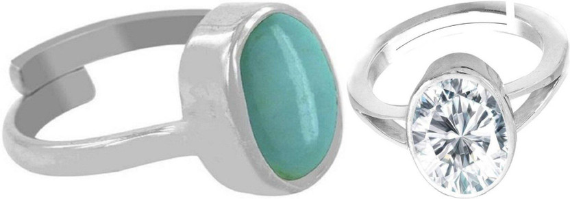 YADAV ER Unique & Effective Original Turquoise / Firoza Stone Ring for Men&Women Brass Ring
