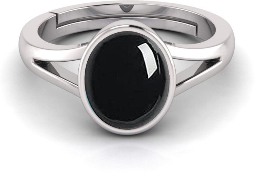 Pranjal Gems Natural 7.25 Ratti Hakik Agate Gemstone Ring Alloy Agate Sterling Silver Plated Ring