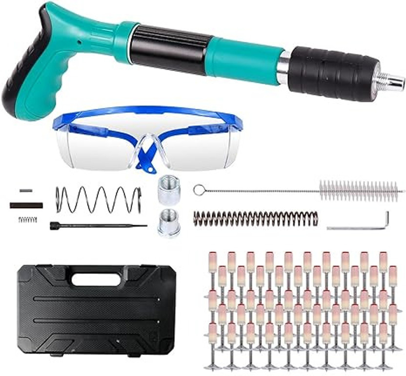 Gitesh Portable Mini Nail Shooting Machine with 10 Nails, Nail Wall Fixing Tool Power & Hand Tool Kit(1 Tools)