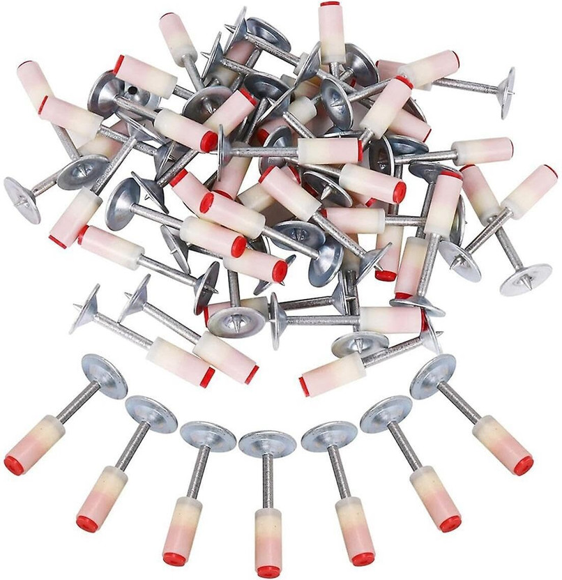 Pyu Round Nails for Wall Fastening Tool 50 PC Rivet(Steel)