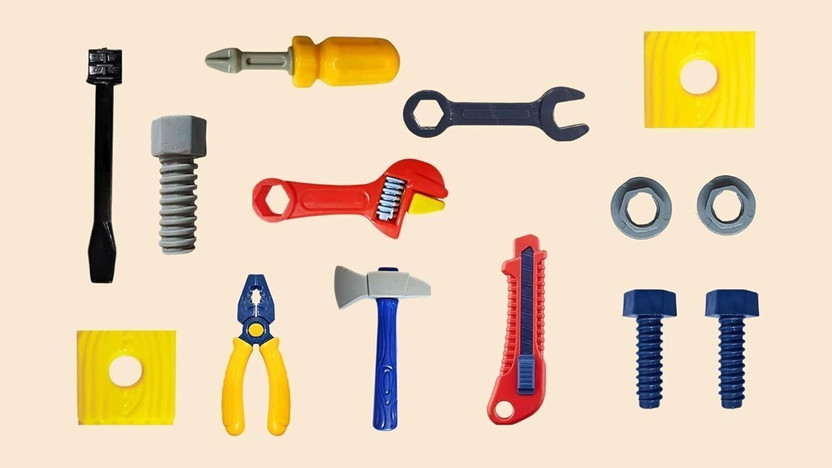 BKDT Marketing Engineer Workshop Mechanics Tool Kit Toys for Kids for Birthday Gift -14 Pcs