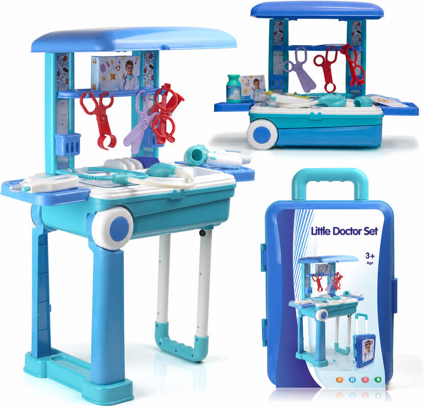 Amaflip Portable Medical Examination Station Role Play Set With Doctor Accessories